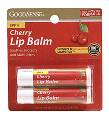Goodsense Kirschlippenbalsam mit LSF-4 Doppelpack 0,15 Unzen, 0,15 Stück