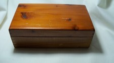 Vintage Wood Keepsake Storage Box Knotty Pine