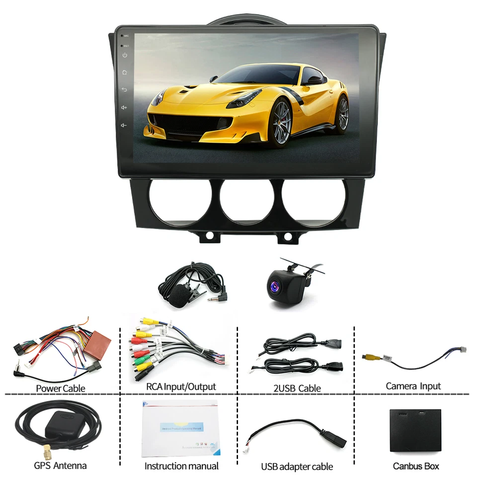 Para Mazda RX-8 2003-2008 Apple CarPlay Coche Radio Estéreo GPS Navegación BT Android 13.0 Foto 2 de 4