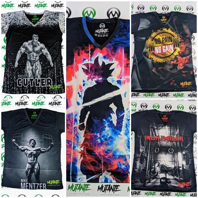 Men's T shirts Gym Workout Bodybuilding shirts Mutante (21 Styles and 3 sizes)