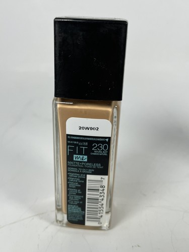 3 Maybelline Fit Me Matte + Poreless Liquid Foundation 230 Natural Buff 1 FL OZ - Picture 7 of 8