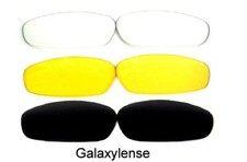 Galaxy Replacement Lenses For Oakley Split Jacket Black/Yellow/Clear 3 Pairs