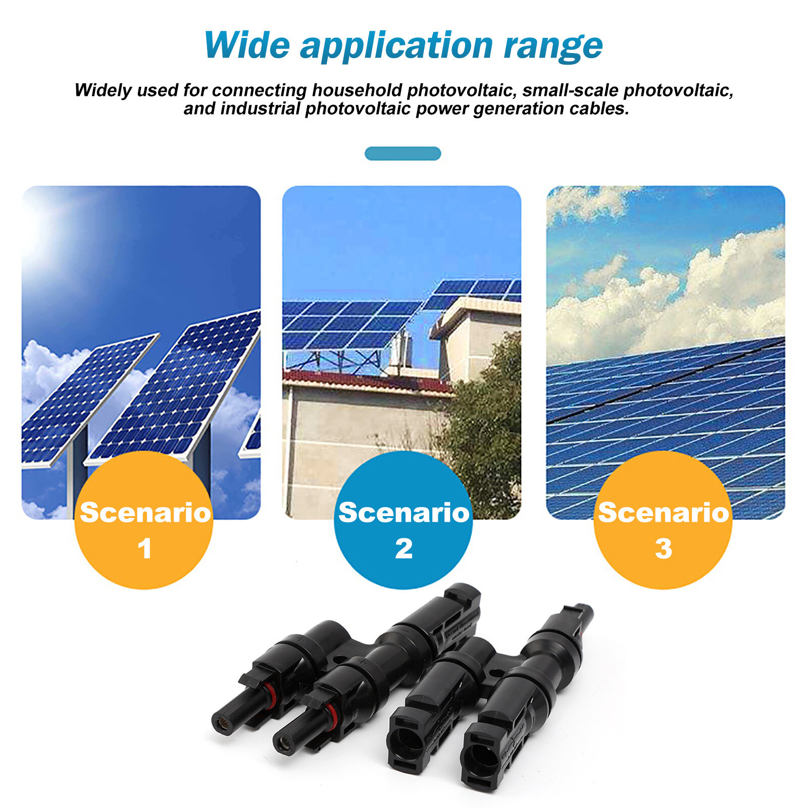 Home Garden Solar Accessories Solar Panel Y Branch Cable Connector ...