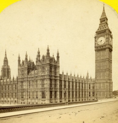 Vereinigtes Königreich London Houses of Parliament Old Stereoview Photo York 1860