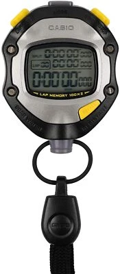 CASIO Stop Watch HS-70W-1JH Black Waterproof Sports Stopwatch From Japan - Image 1 of 4