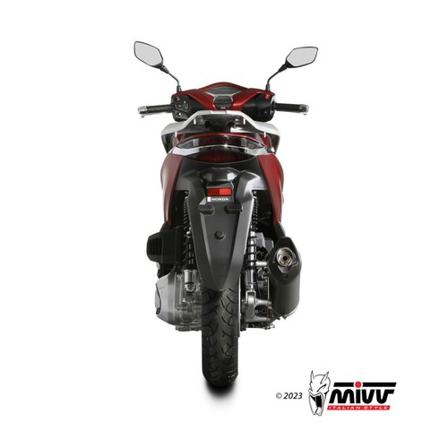 Mivv Honda SH 350 2022 Pot D' Echappement Moto Silencieux Mover Inox Noir - Photo 3/5