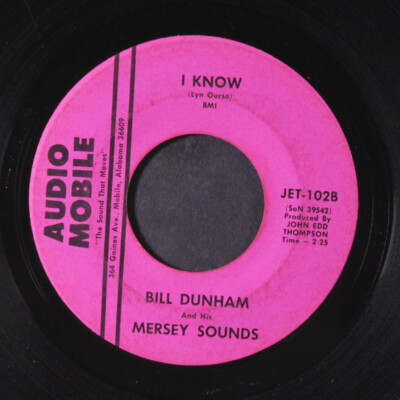 Bill Dunham & Mersey Sounds: I Know / Me And My Guitar Audio Handy 7 '' Einzeln