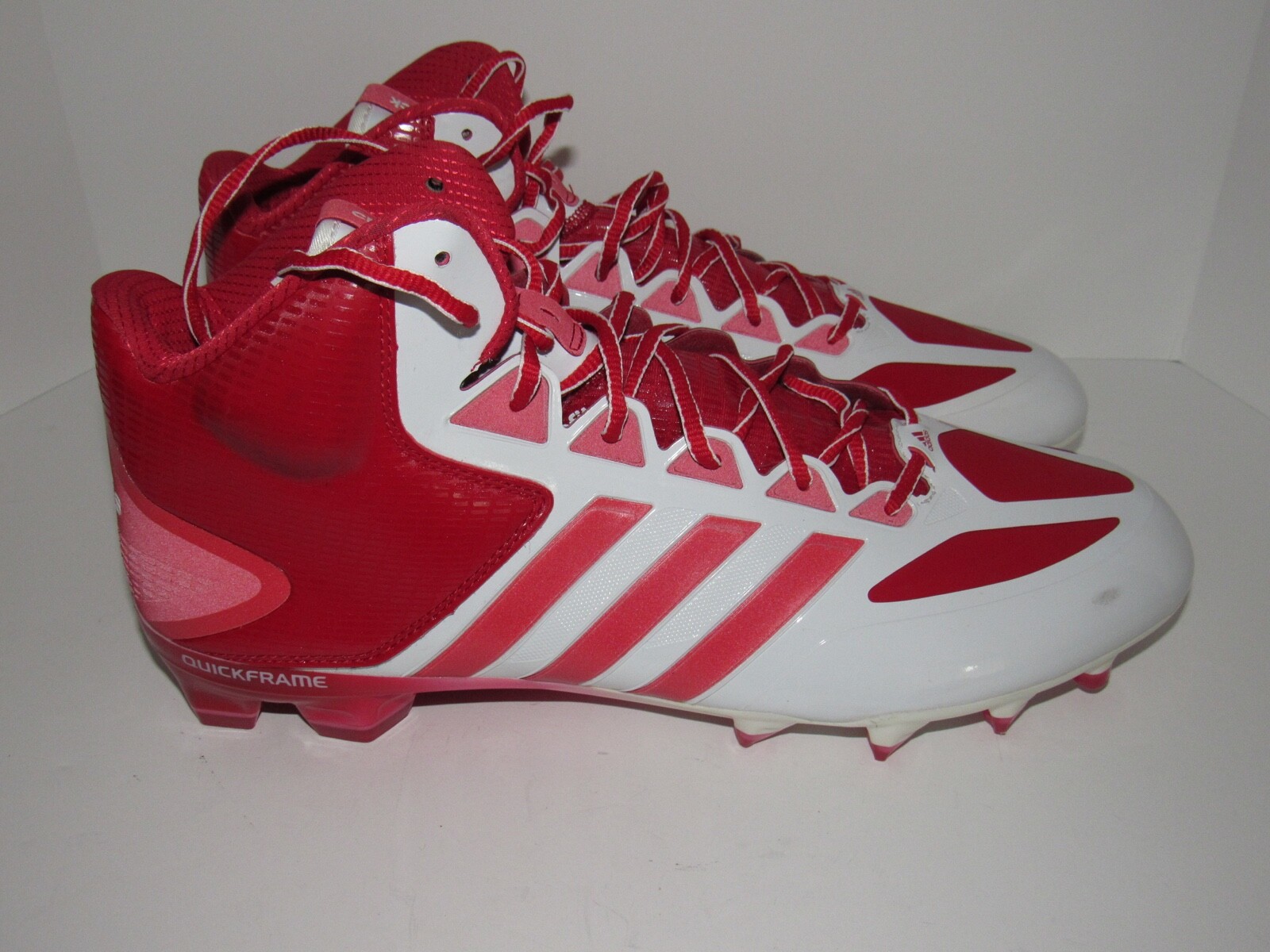 NEW Adidas Crazyquick Mid White & Red Football Cleats G99998 Mens 13