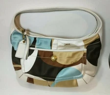 Coach Ergo Optic Scarf Print Brown Beige & Blue Soho Habdbag 10781 Purse