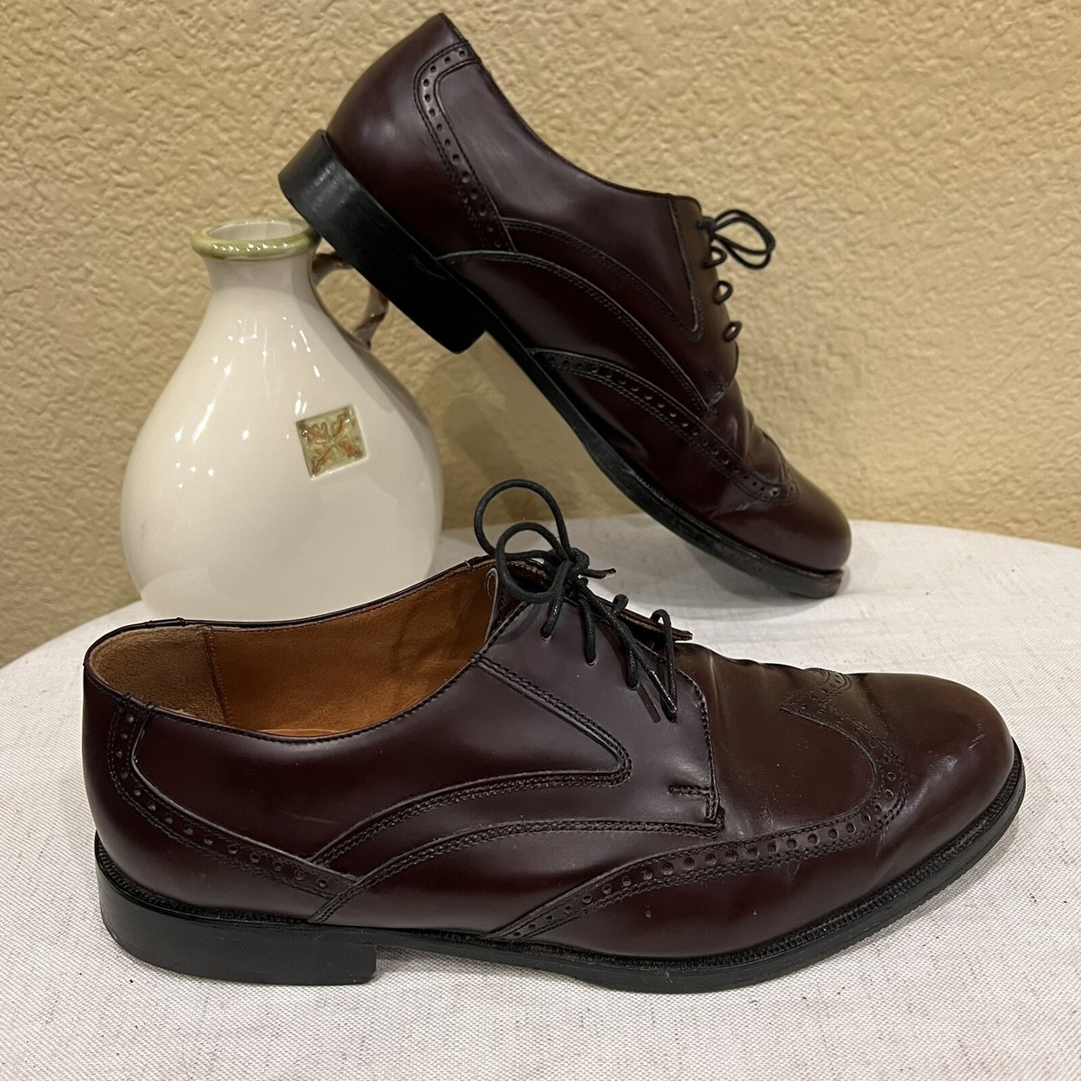 Bostonian Florentine Brown Leather Wingtip Oxfords Mens Sz 8 Made in Italy BOSTONIAN - FLORENTINE, MADE IN ITALY, MEN main image 4
