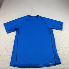 Patagonia Shirt Mens M Blue Capilen Lightweight Base Layer Outdoor Performance