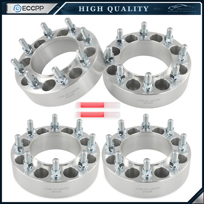 4P 2'' 8x6.5 to 8x170 Hub Centric Conversion Wheel Adapters For Chevy GMC to Ford