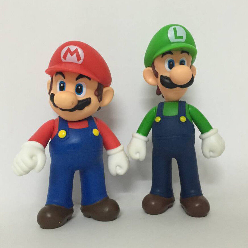 Kit 2 Figuras Pvc 12cm Mario E Luigi - Super Mario Bros