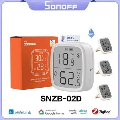 SONOFF SNZB-02D Zigbee Smart Temperature Humidity Sensor For ZBBrige-P EWeLink A