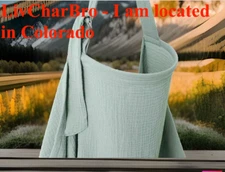 Muslin Nursing Cover for Breastfeeding Breathable Breastfeeding Cover up Sage