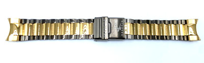 Authentic Invicta Reserve 13678 Gunmetal/Gold Stainless Steel 24mm Watch Band