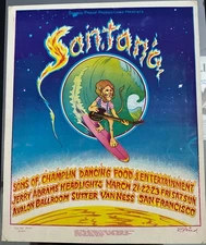 1969 1st Print Santana/Sons of Champlin Fried Poster Avalon 14″ x17″ Rare!!