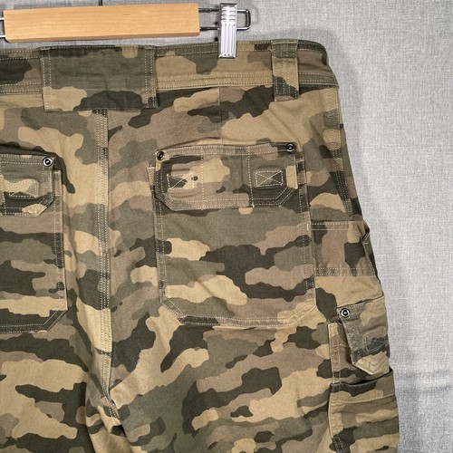 Mens size 38 Duluth Trading Flex Fire Hose Cargo Shorts Green Camo Relaxed Fit - Picture 12 of 16