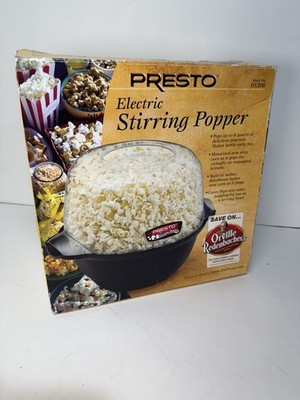 Presto Electric Stirring Popcorn Popper. Butter Melting. 6 Qts.