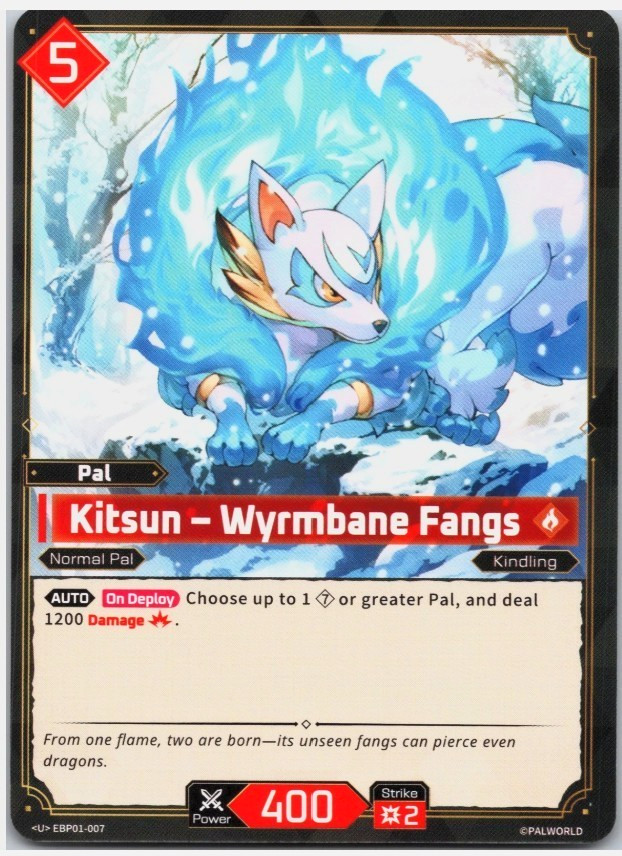 Palworld Kitsun EBP01-007 Palworld Dawn of Palpagos Trading Card