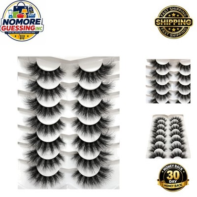 Flirty Cat-Eye 8D Faux Mink Lashes - 7 Pairs of  & Cruelty-Free Elegance