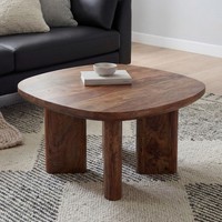 Couchtisch Mango Massivholz 60Cm Quadratisch Handgefertigter Wohnzimmertisch