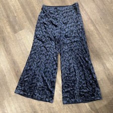 Maeve Anthropolgie Isobel Velvet Pants Womens Size 6 Blue Wide Leg
