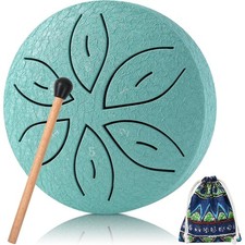 Steel Tongue Rain Drum Chime for Outside 3'' 6 Note with Sheet Music Book