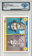 1983 Topps ROLLIE FINGERS #36 Super Veteran JSA Auto 💎 DSG 8 NM/Mint