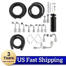 134a Ac Ac Air Conditioning Hose Fittings R-ring Kit With Black Drier