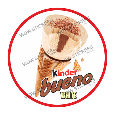 Eiswagen Aufkleber Kinder Bueno White Chocolate Ice Cream Lolly Trailer Decal