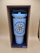 New GOOD LIFE Light Blue 40 Fl. oz. Travel Mug, Nomad Stainless Steel Tumbler