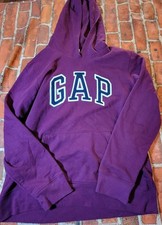 Gap Classic Logo Pullover Hoodie Sweatshirt Beach Plum Purple Maroon Size Small