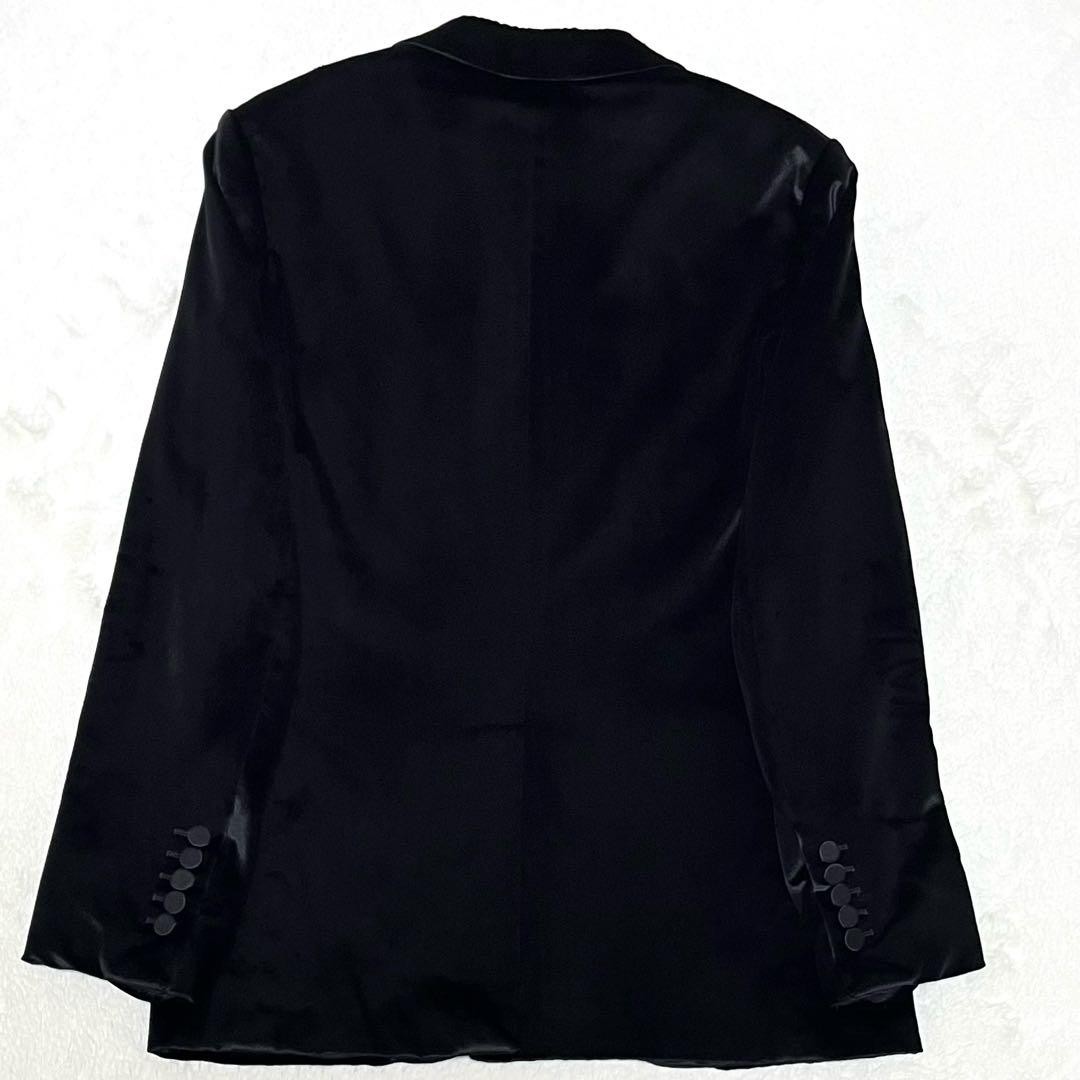 GUCCI Tom Ford Silk Cotton Covered Buttons Velvet Tuxedo Jacket Size 44R Black thumbnail 6