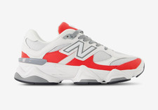 New Balance 9060 White Reflection Red GC9060RR GS SZ 4Y-7Y Womens New Classic