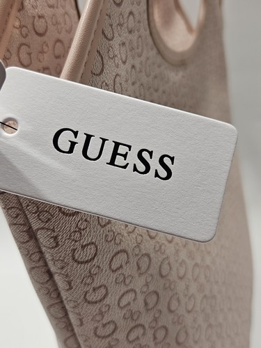 Guess V7200081 Mocha Brwn Logo Print Junction Travel Insulated Cutout Lunch Tote - Picture 9 of 12