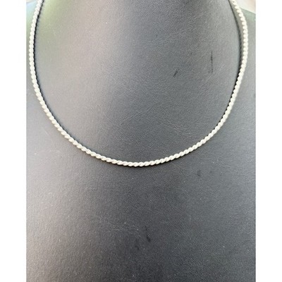 ITALIENISCHE 925 STERLING SILBER GEDREHTE HALSKETTE HALSKETTE HIMMEL