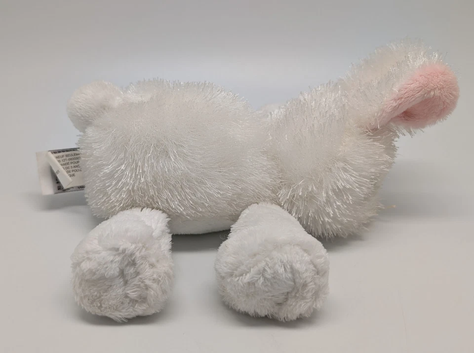 GANZ Lil Kinz White Rabbit HS078 - Bunny Plush Toy w/ Pink Ears - NO CODE - Image 4 of 4