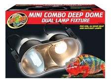Zoo Med Combo Mini Deep Dome Clamp Lamp Fixture for Reptile Terrariums