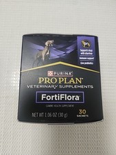 PURINA PROPLAN FORTIFLORA VETERINARY SUPPLEMENTS FOR DOGS 30 SACHETS SEALED BOX