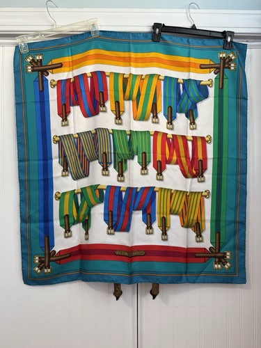 Vintage Hermes - Paris Scarf Les Sangles & ‘How To Wear Your Hermes Scarf’ Book