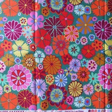 Kaffe Fassett, Folk Flower, Green, Two Yards, PWGP 204, Free Spirit