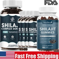 Himalayan Shilajit 60 Gummies, Organic, Extremely Potent Fulvic Acid 2 Types
