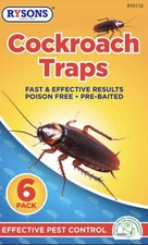 6X Sticky Cockroach Traps Glue Trap Board Catcher Pad Crawling Insect Control 