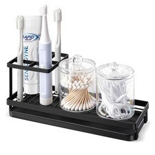 Toothbrush Holders for Bathrooms, 4 Slots Rustproof Metal Tooth Brushing Orga...