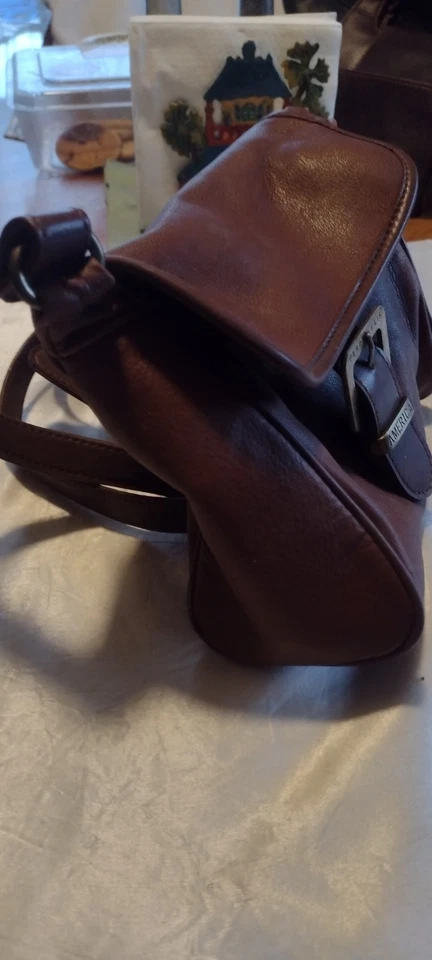 Винтажный PERRY ELLIS AMERICA кожи крест тела ручная сумка/сумочка, корица! Эластичный! - Изображение 3 из 4