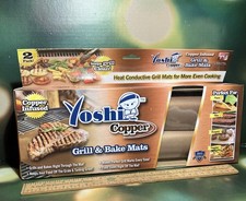 Copper Grill Bake Mats YOSHI Pizza NEW Set of 2 As Seen on TVGrilling Baking