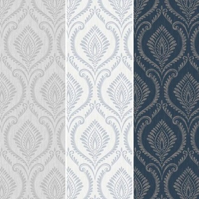 Grau Mineral Blau Marine Struktur Damast Tapetenkleister Das Papier Fein Dekor 