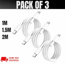 Type-C to Type-C USB Fast Charger Cable Lead for iPhone 15 16 17 Samsung 1m 2m