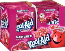 48x Packets Kool-Aid Black Cherry Caffeine Free Soft Drink Mix